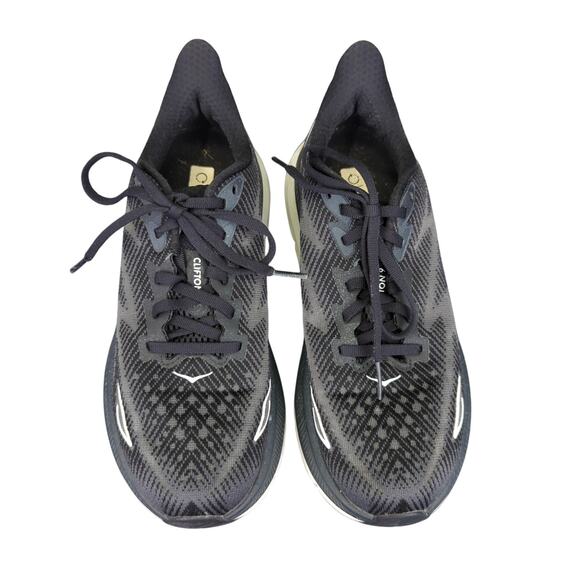 Hoka Clifton 9 Black Athletic Running Shoes Women's Size 7.5B 1127896 BWHT - Picture 4 of 9